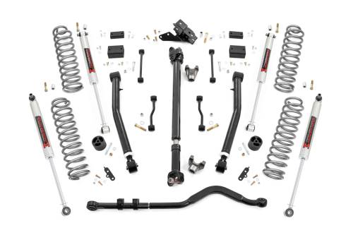 Rough Country - 91640 | Rough Country 3.5 Inch Lift Kit For Jeep Wrangler JL Rubicon 4WD 4 Door | M1 Monotube Shocks