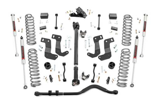 Rough Country - 94140 | Rough Country 3.5 Inch Lift Kit, 2 Door For Jeep Wrangler JL Rubicon 4WD | M1 Monotube Shocks
