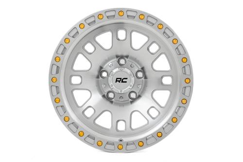 Rough Country - 82170913C | Rough Country 82 Series Wheel | One-Piece / Full Machined Semi Gloss Black / 17x9 | 5x4.5 / -12mm
