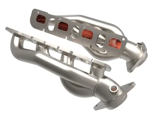 Afe - Advance Flow Engineering - 48-32030-T | AFE Power Twisted Steel 304 Stainless Steel Short Tube Header w/ Titanium Ceramic Coat Finish (2021-2024 1500 TRX V8-6.2L sc)