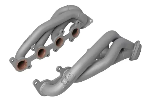 Afe - Advance Flow Engineering - 48-33025-1T | AFE Power Twisted Steel 304 Stainless Steel Short Tube Header With Titanium Ceramic Coating For Ford F-150 V8-5.0L