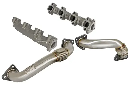 Afe - Advance Flow Engineering - 48-34009-PK | AFE Power BladeRunner Exhaust Manifold & Up-Pipes Combo (2001-2004 Silverado, Sierra 2500 HD, 3500 HD V8-6.6L (td) LB7)