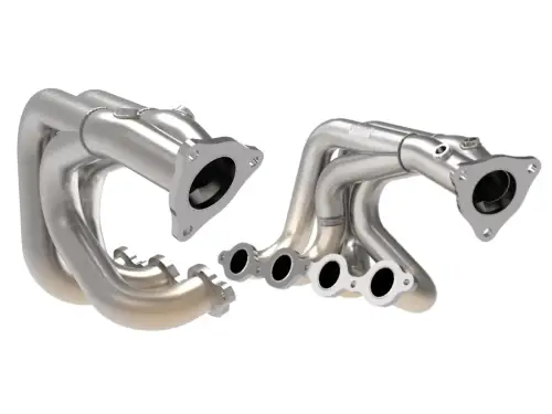 Afe - Advance Flow Engineering - 48-34148 | aFe Power Twisted Steel 304 Stainless Steel Long Tube Header For Chevrolet Corvette (C8) V8-6.2L | Raw Finish