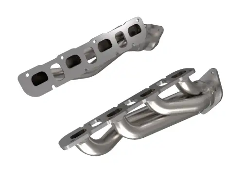 Afe - Advance Flow Engineering - 48-38032 | aFe Power Twisted Steel 304 Stainless Steel Short Tube Header For Jeep Grand Cherokee Trackhawk (WK2) / Dodge Durango SRT Hellcat V8-6.2L (sc) | Raw Finish