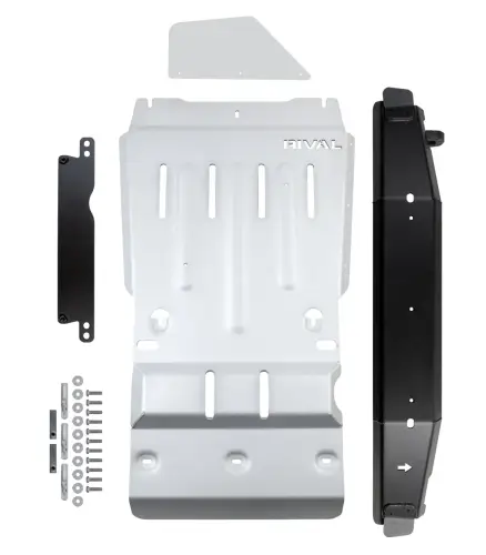 RIVAL 4X4 - 2333.9541.2.6 | RIVAL Aluminum Transmission Catalytic Converter Skid Plate (2016-2023 Tacoma 4WD Compatible with TRD Skid Plate)