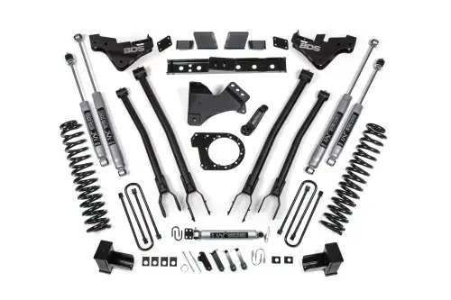 BDS Suspension - BDS2252FS | BDS Suspension 7 Inch Lift Kit With 4 Link For Ford F-250 / F-350 Super Duty 4WD Diesel | Rear Lift Block Kit, Fox 2.0 Performance Series Shocks