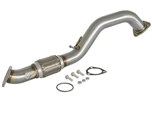 Afe - Advance Flow Engineering - 48-36605 | AFE Power Twisted Steel 2-1/2 IN Mid-Pipe 304 Stainless Steel (2016-2021 Civic, Civic Si L4-15L t)