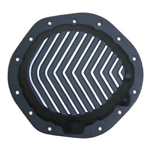 PML Covers - 9504-4-B | PML Cover GM 9.5 14 Bolt, Patterned Fins Differential Cover For Chevrolet Silverado 1500 & 1500HD / GMC Sierra 1500 & 1500HD | Black Powder Coat Finish, Stock Bolt Size 5/16 Inch -18x5/8 (-4)
