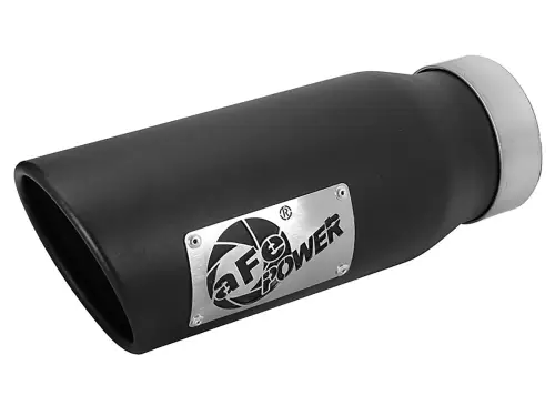 Afe - Advance Flow Engineering - 49T35452-B12 | aFe Power MACH Force-Xp 409 Stainless Steel Clamp-on Exhaust Tip Black Left