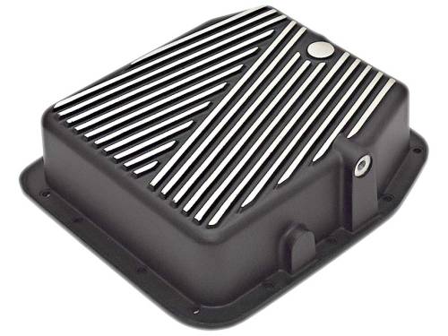 PML Covers - 9685-2-B | PML Cover Ford AODE, 4R70, 4R70W, 4R75W Deep Transmission Pan For Ford Trucks, Explorer & Expedition / Lincoln Town Cars | Black Powder Coat Finish
