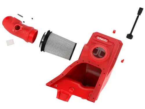 Afe - Advance Flow Engineering - 56-70062DR | AFE Power Takeda Momentum Red Edition Cold Air Intake System w/ Pro DRY S Filter (2023-2025 Civic Type R, 2024-2025 Integra Type S L4-2.0L t)