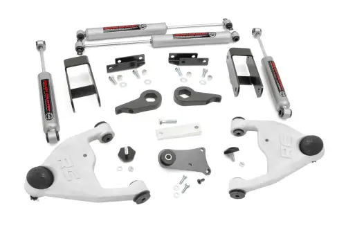 Rough Country - 24230 | Rough Country 2.5 Inch Lift Kit For Chevrolet Blazer & S10 / GMC Sonoma & S15 | Premium N3 Shocks