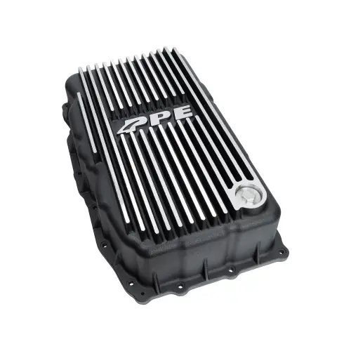 Pacific Performance Engineering - 128051110 | PPE Performance Heavy-Duty Cast Aluminum Transmission Pan Brushed Finish (2020-2025 GM 3.0L Duramax 10L80)