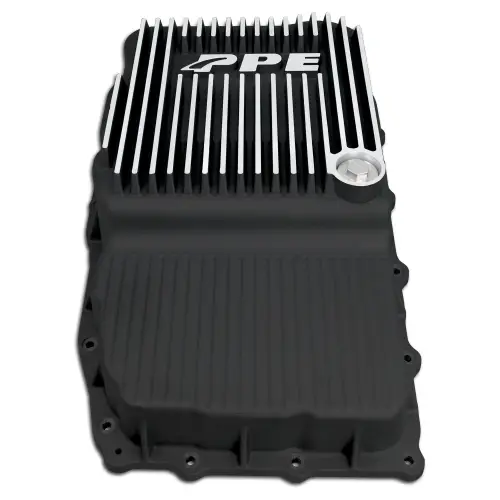 Pacific Performance Engineering - 128051310 | PPE Performance Heavy-Duty Cast Aluminum Transmission Pan Brushed Finish (2019-2025 GM 5.3, 6.2L 10L80)