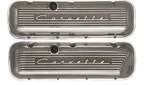 PML Covers - 9096-P | PML Cover Valve Covers For Chevy Big Block, 396, 427, 454, 502, CHEVROLET Script | Polish Finish
