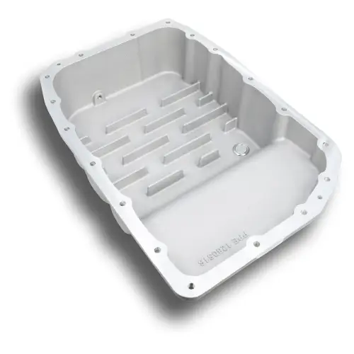 Pacific Performance Engineering - 128051600 | PPE Performance Heavy-Duty Cast Aluminum Transmission Pan Raw Finish (2007-2021 GM 6L80)