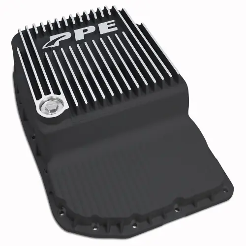 Pacific Performance Engineering - 128051610 | PPE Performance Heavy-Duty Cast Aluminum Transmission Pan Brushed Finish (2007-2021 GM 6L80)