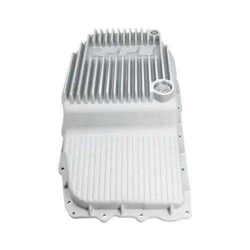 Pacific Performance Engineering - 128051700 | PPE Performance Heavy-Duty Cast Aluminum Transmission Pan Raw Finish (2015-2025 GM 8L45, 8L90)