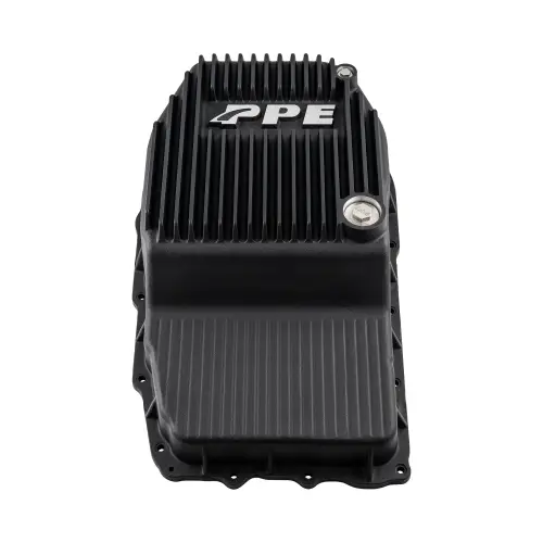 Pacific Performance Engineering - 128051820 | PPE Performance Heavy-Duty Cast Aluminum Transmission Pan Black Finish (2019-2025 GM 8L45, 8L80, 8L90)
