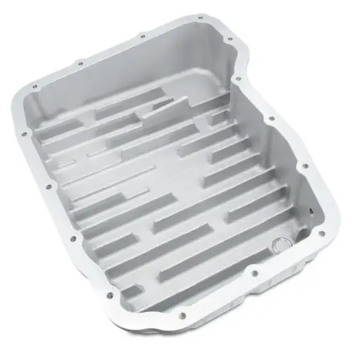 Pacific Performance Engineering - 228052110 | PPE Performance Heavy-Duty Cast Aluminum Transmission Pan Brushed Finish (2007.5-2024 Dodge, Ram 6.7L Cummins 68RFE)