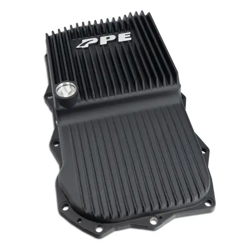 Pacific Performance Engineering - 228053020 | PPE Performance Heavy-Duty Cast Aluminum Transmission Pan – Deep Black Finish (2013-2025 Dodge, Ram, Jeep, BMW ZF 8-Speed)