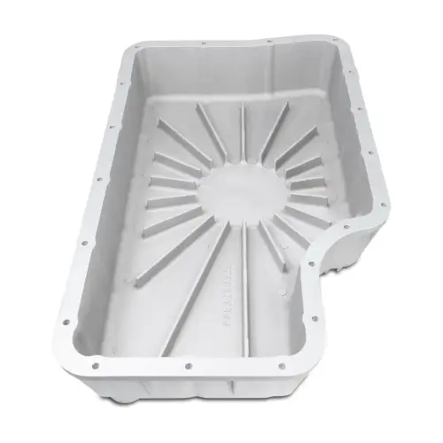 Pacific Performance Engineering - 328052010 | PPE Performance Heavy-Duty Cast Aluminum Transmission Pan Brushed Finish (2011-2019 Ford F250, F350 Super Duty 6.7L Power Stroke 6R140)