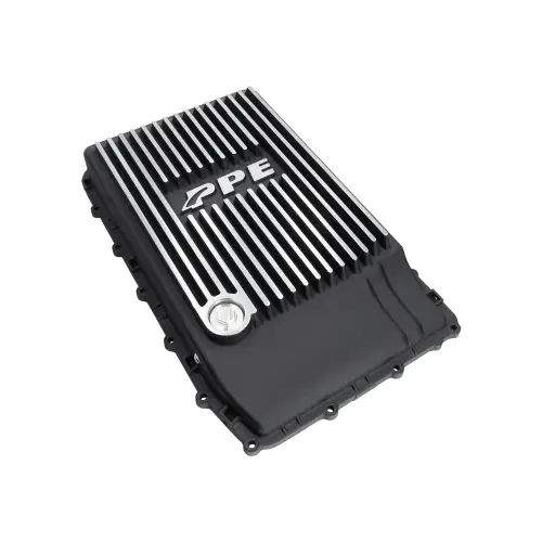 Pacific Performance Engineering - 328053210 | PPE Performance Heavy-Duty Cast Aluminum Transmission Pan - Standard Capacity Brushed Finish (2017-2025 Ford 10R60, 10R80)