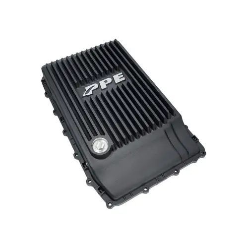 Pacific Performance Engineering - 328053220 | PPE Performance Heavy-Duty Cast Aluminum Transmission Pan - Standard Capacity Black Finish (2017-2025 Ford 10R60, 10R80)