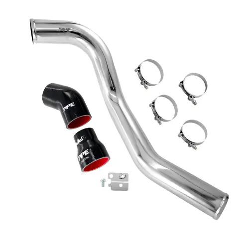 Pacific Performance Engineering - 115022030 | PPE Performance Hot Side Intercooler Charge Pipe Polished Finish (2004-2010 Silverado 2500 HD, 3500 HD 6.6L td)