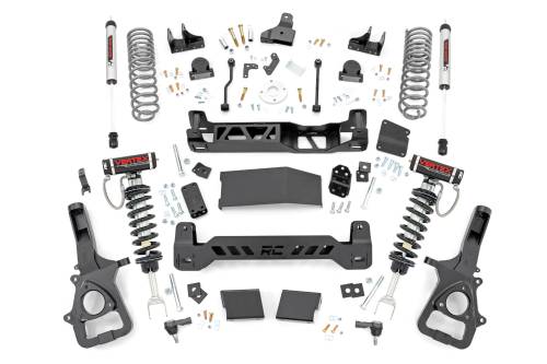 Rough Country - 33957 | Rough Country 6 Inch Suspension Lift Kit For Ram 1500 4WD | With 22 Inch Factory Wheels, Vertex Coilovers With V2 Rear Shocks