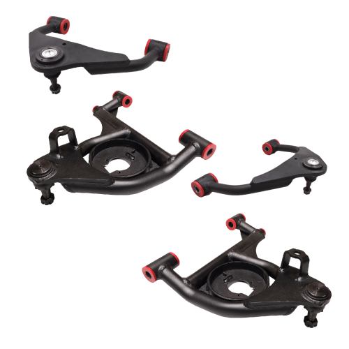 DJM Suspension - CA2599-4 | DJM Suspension 4 Inch Upper and Lower Control Arms (1999-2006, 2007 Classic, Silverado, Sierra 1500 2WD)