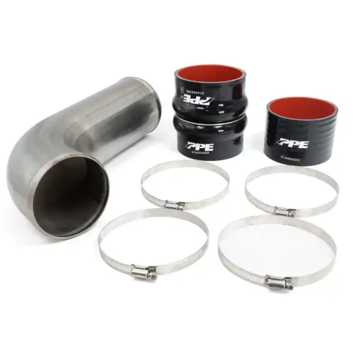 Pacific Performance Engineering - 115020000 | PPE Performance Turbo Inlet Upgrade Kit Raw Finish (2017–2019 Silverado, Sierra 2500 HD, 3500 HD 6.6L td)