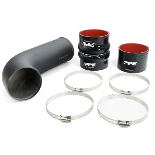 Pacific Performance Engineering - 115020020 | PPE Performance Turbo Inlet Upgrade Kit Black Finish (2017–2019 Silverado, Sierra 2500 HD, 3500 HD 6.6L td)