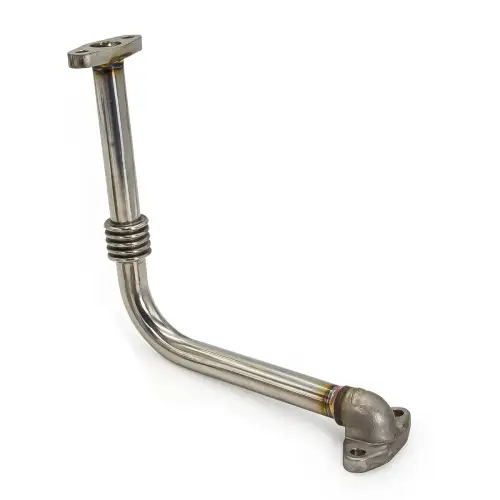 Pacific Performance Engineering - 116005055 | PPE Performance 304 Stainless Steel Oil Return Pipe for Aftermarket Turbo Tall (2001-2010 Silverado, Sierra 2500 HD, 3500 HD 6.6L td)