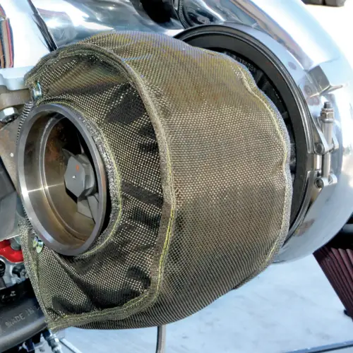 Pacific Performance Engineering - 116150040 | PPE Performance High-Performance Titanium Woven Turbo Blanket - Small T4 Turbos