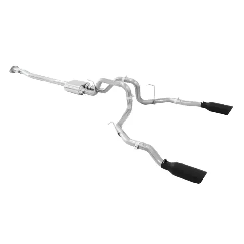 Pacific Performance Engineering - 317030020 | PPE Performance Cat-Back Exhaust System Dual Exit Raw Tubes, Black Ceramic Coated Tips (2009-2014 F150 V8-4.6L, 5.0L, 5.4L)