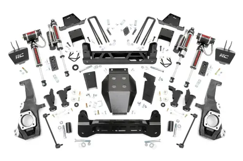 Rough Country - 111255 | Rough Country 7 Inch Lift Kit Chevrolet Silverado / GMC Sierra 2500 HD & 3500 HD 4WD | With Factory Rear Overload Springs, Vertex Reservoir Shocks