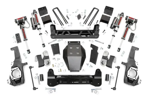Rough Country - 110850 | Rough Country 5 Inch Lift Kit Chevrolet Silverado / GMC Sierra 2500 HD & 3500 HD 4WD | With Factory Rear Overload Springs, Vertex Reservoir Shocks