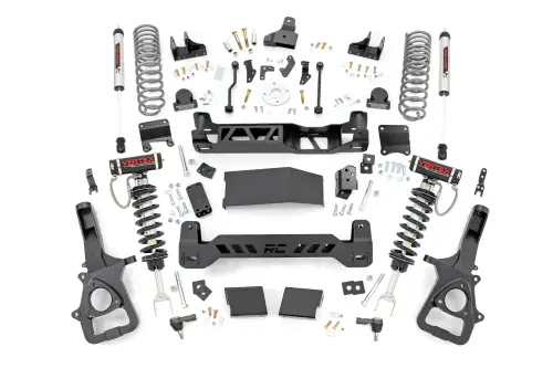 Rough Country - 88357 | Rough Country 6 Inch Lift Kit Ram 1500 4WD | Without 22 Inch Factory Wheels, Vertex Coilovers With V2 Shocks Rear Shocks