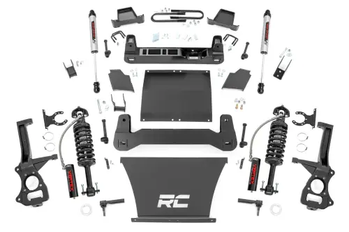 Rough Country - 110057 | Rough Country 6 Inch Lift Kit For Chevrolet Silverado 1500 | 5.3L V8 or 6.2L V8, Factory Rear Multi Leaf Spring, Vertex Coilovers With V2 Rear Shocks