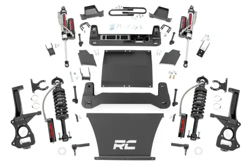 Rough Country - 110250 | Rough Country 6 Inch Lift Kit For GMC Sierra 1500 | 5.3L V8 or 6.2L V8 Engine, Factory Rear Multi Leaf Spring, Vertex Coilovers With Vertex Shocks