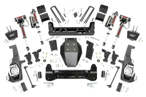 Rough Country - 11055 | Rough Country 5 Inch Lift Kit Torsion Drop Chevrolet Silverado / GMC Sierra 2500 HD & 3500 HD 4WD | No Factory Rear Overload Springs, Vertex Shocks Shocks