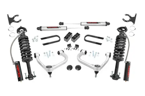 Rough Country - 41457 | Rough Country 3 Inch Lift Kit For Ford F-150 4WD | Front Vertex Coilovers, Rear V2 Shocks