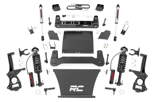 Rough Country - 21657 | Rough Country 6 Inch Lift Kit Chevrolet Silverado 1500 | 4.3L, 5.3L, 6.2L Engine, Mono-Leaf Spring, Vertex Coilovers With V2 Rear Shocks