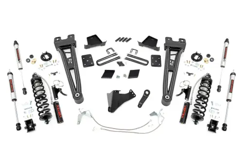 Rough Country - 54158 | Rough Country 6 Inch Coilover Conversion Lift Kit With Radius Arm For Ford F-250 Super Duty | 2011-2014 | Diesel, No Rear Factory Springs, Rear V2 Shocks