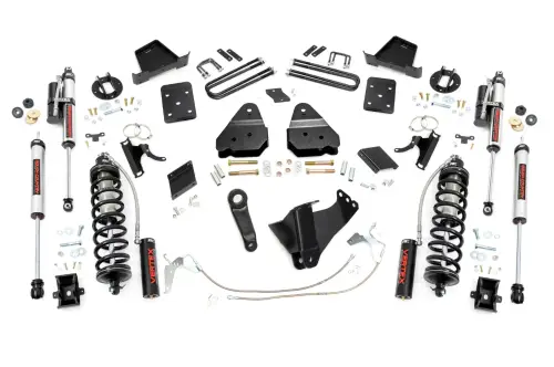 Rough Country - 56659 | Rough Country 6 Inch Coilover Conversion Lift Kit For Ford F-250 Super Duty | 2011-2014 | Gas, Rear Factory Spring, Rear Vertex Shocks
