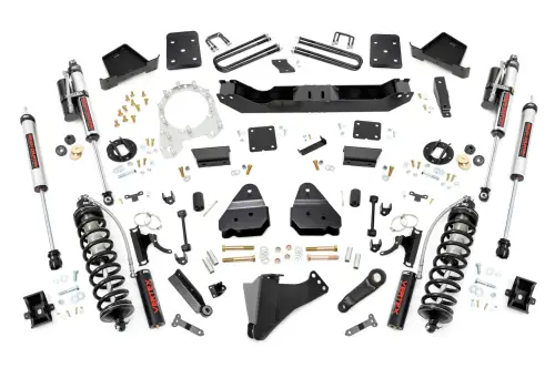 Rough Country - 51757 | Rough Country 6 Inch Coilover Conversion Lift Kit For Diesel Ford F-250/F-350 Super Duty | 2017-2022 | 4" Axle, Rear Factory Springs, Rear Vertex Shocks, No Front Drive Shaft
