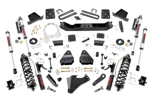 Rough Country - 50357 | Rough Country 6 Inch Coilover Conversion Lift Kit For Diesel Ford F-250/F-350 Super Duty | 2017-2022 | 3.5" Axle, Rear Factory Springs, Rear Vertex Shocks, No Front Drive Shaft