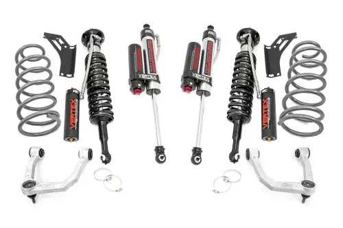 Rough Country - 76650 | Rough Country 3 Inch Lift Kit For Toyota 4Runner 4WD | Aluminum Finish Arm, Vertex Coilovers With Vertex Shocks