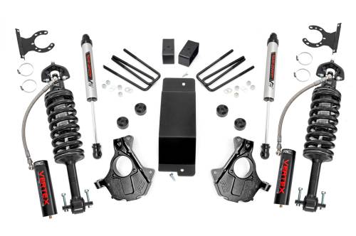 Rough Country - 11957 | 3.5in GM Suspension Lift | Knuckle Kit w/Vertex and V2 Shocks (07-13 1500 PU 4wd | Cast Steel)